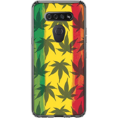 Marijuana Rasta Pattern LG K51/Q51 Clear Case