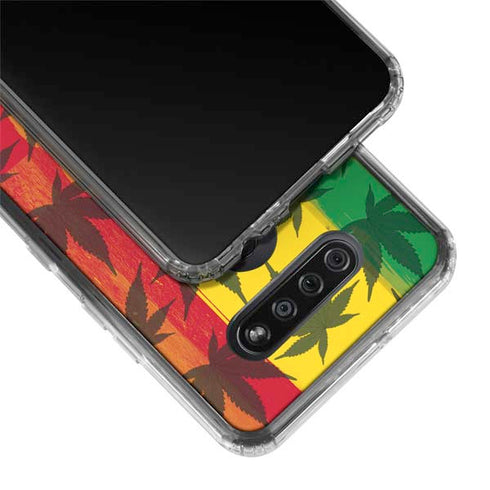 Marijuana Rasta Pattern LG K51/Q51 Clear Case