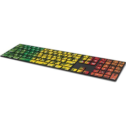 Marijuana Rasta Pattern Magic Keyboard with Numeric Keypad Skin