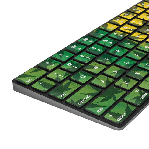 Marijuana Rasta Pattern Magic Keyboard with Numeric Keypad Skin