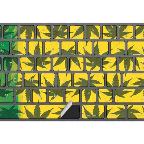 Marijuana Rasta Pattern Magic Keyboard with Numeric Keypad Skin