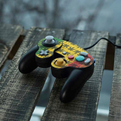 Marijuana Rasta Pattern Nintendo GameCube Controller Skin