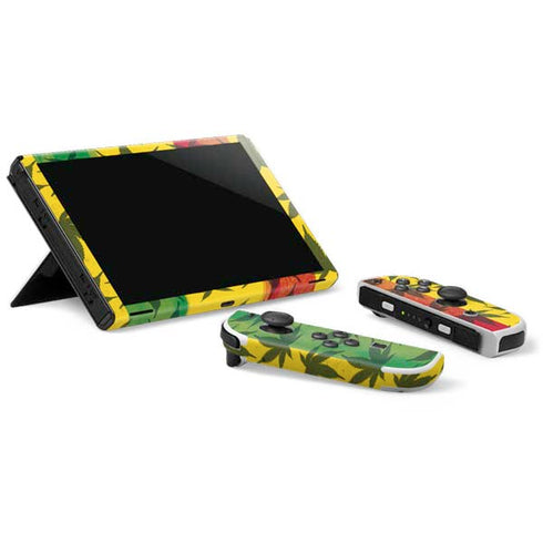 Marijuana Rasta Pattern Nintendo Switch OLED (2021) Skin