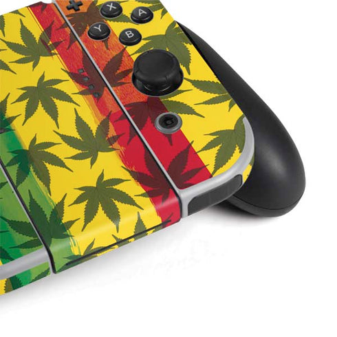Marijuana Rasta Pattern Nintendo Switch OLED (2021) Skin