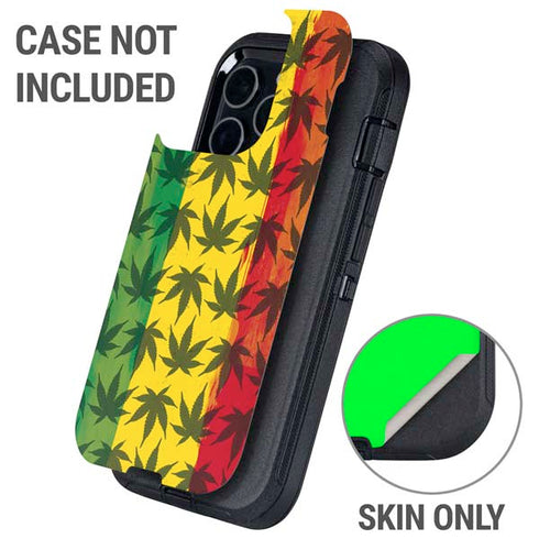 Marijuana Rasta Pattern Otterbox Defender iPhone Skin