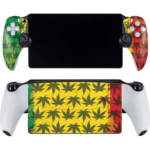Marijuana Rasta Pattern PlayStation Portal Remote Player Skin