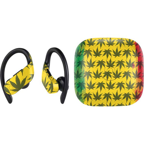 Marijuana Rasta Pattern PowerBeats Pro Skin