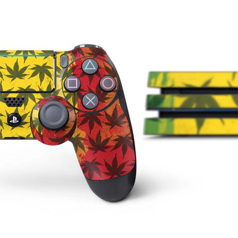 Marijuana Rasta Pattern PS4 Pro Bundle Skin