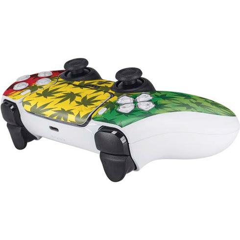 Marijuana Rasta Pattern PS5 Controller Skin