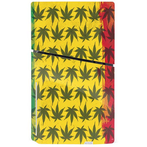 Marijuana Rasta Pattern PS5 Slim Disk Console Skin