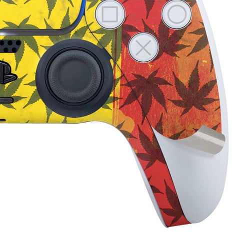 Marijuana Rasta Pattern PS5 Slim Digital Edition Bundle Skin