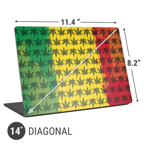 Marijuana Rasta Pattern Universal Laptop 14in (11.4 x 8.2in) Skin