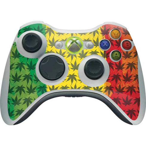 Marijuana Rasta Pattern Xbox 360 Wireless Controller Skin