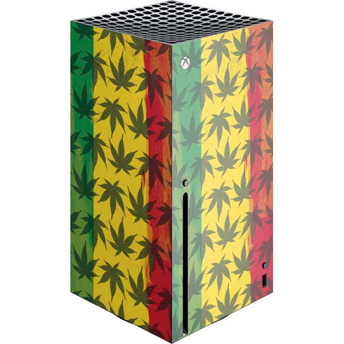 Marijuana Rasta Pattern Xbox Series X Console Skin