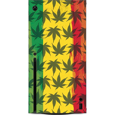 Marijuana Rasta Pattern Xbox Series X Console Skin