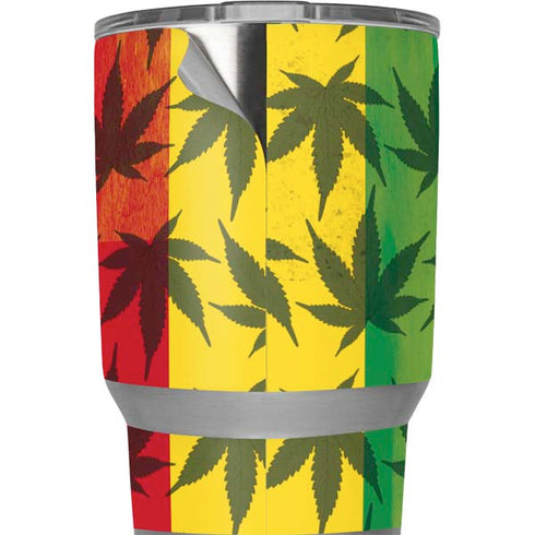 Marijuana Rasta Pattern Yeti 20oz Tumbler Skin