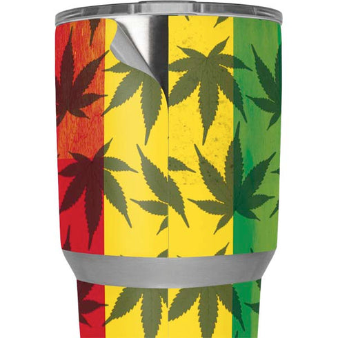 Marijuana Rasta Pattern Yeti 30oz Rambler Tumbler Skin