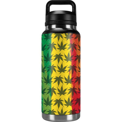 Marijuana Rasta Pattern YETI Rambler 36oz Bottle Skin