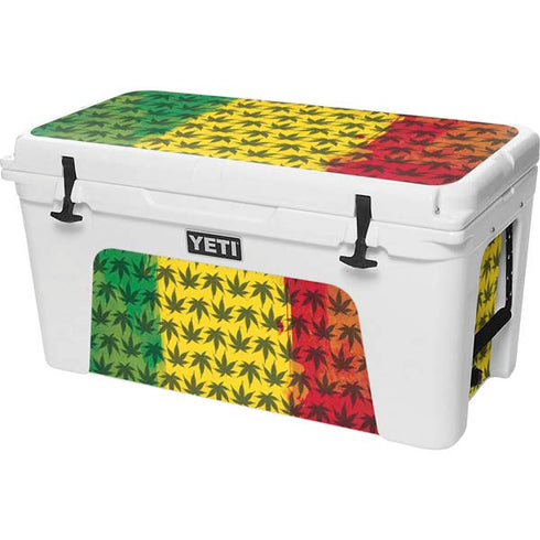 Marijuana Rasta Pattern YETI Tundra 75 Hard Cooler Skin