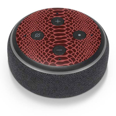 Marsala Snake Skin Amazon Echo Dot Skin