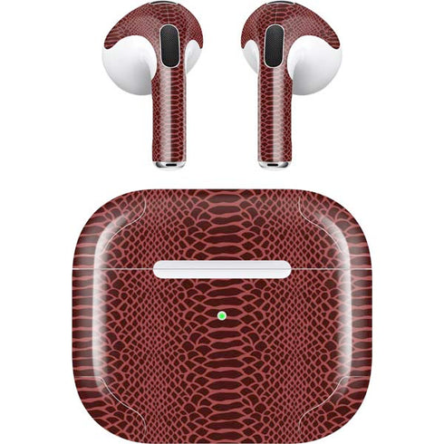 Marsala Snake Skin Apple AirPods (3rd Gen 2021) Skin