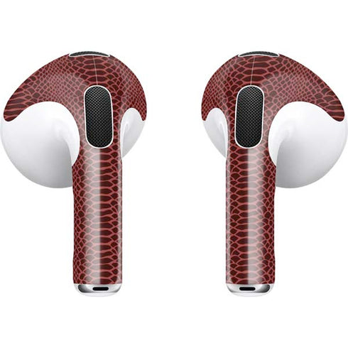 Marsala Snake Skin Apple AirPods (3rd Gen 2021) Skin
