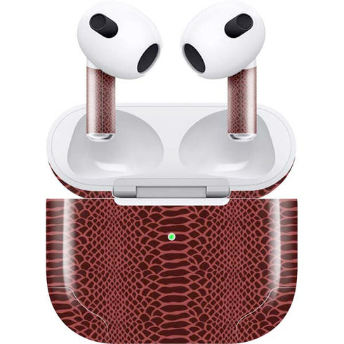 Marsala Snake Skin Apple AirPods (3rd Gen 2021) Skin