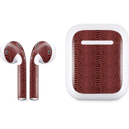 Marsala Snake Skin Apple AirPods Skin