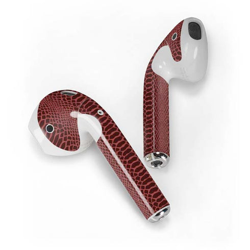 Marsala Snake Skin Apple AirPods Skin