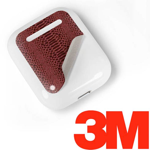 Marsala Snake Skin Apple AirPods Skin