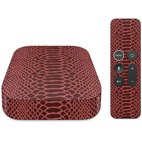 Marsala Snake Skin Apple TV Skin