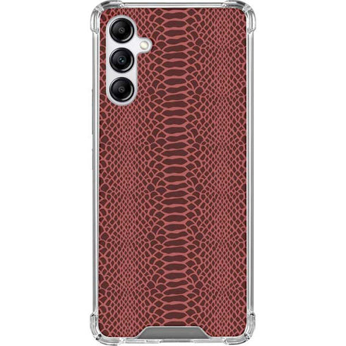 Marsala Snake Skin Galaxy A15 5G Clear Case