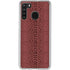 Marsala Snake Skin Galaxy A21 Clear Case