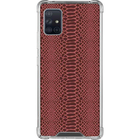 Marsala Snake Skin Galaxy A51 5G Clear Case