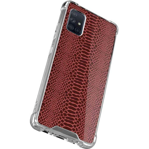 Marsala Snake Skin Galaxy A51 5G Clear Case