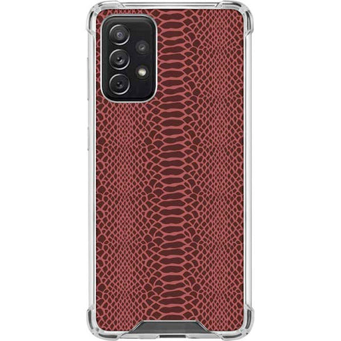 Marsala Snake Skin Galaxy A72 5G Clear Case