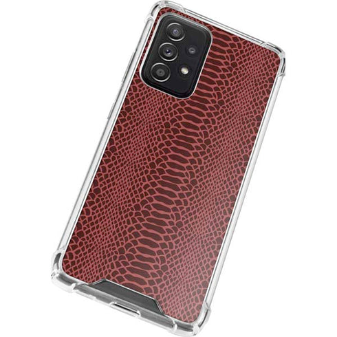 Marsala Snake Skin Galaxy A72 5G Clear Case