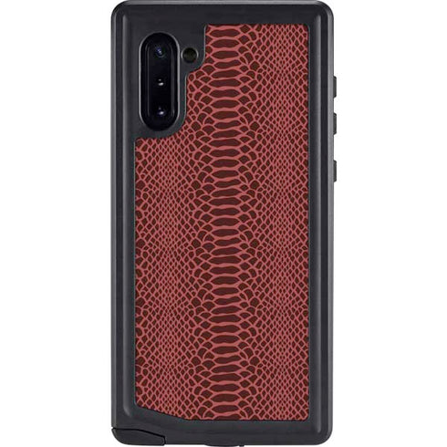 Marsala Snake Skin Galaxy Note 10 Waterproof Case