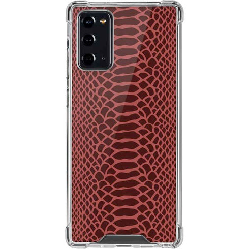 Marsala Snake Skin Galaxy Note20 5G Clear Case