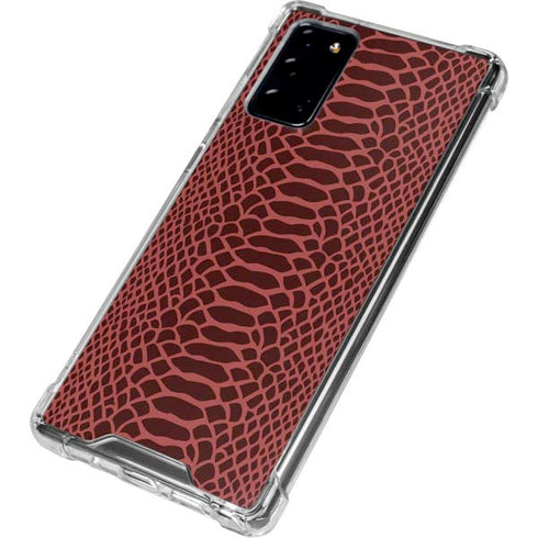 Marsala Snake Skin Galaxy Note20 5G Clear Case