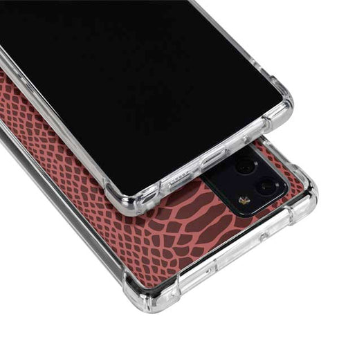 Marsala Snake Skin Galaxy Note20 5G Clear Case