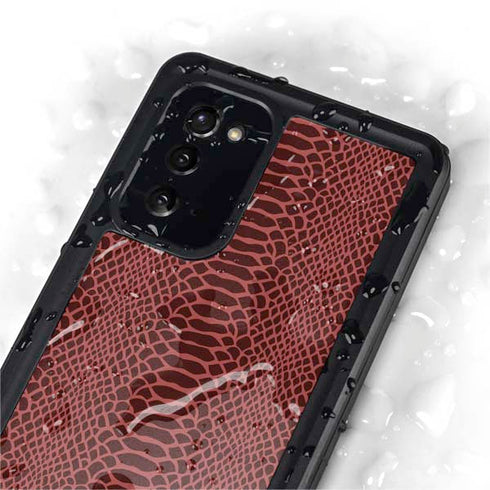 Marsala Snake Skin Galaxy Note20 5G Waterproof Case