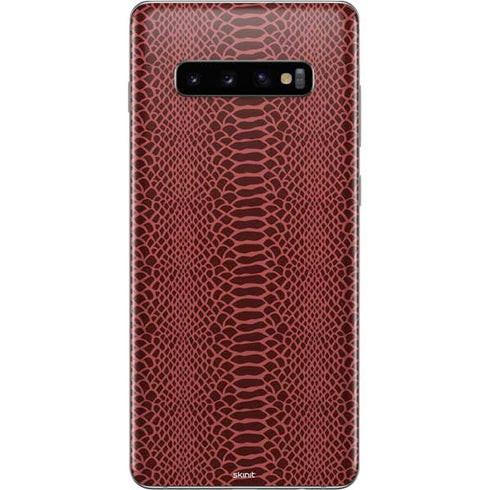 Marsala Snake Skin Galaxy S10 Plus Skin