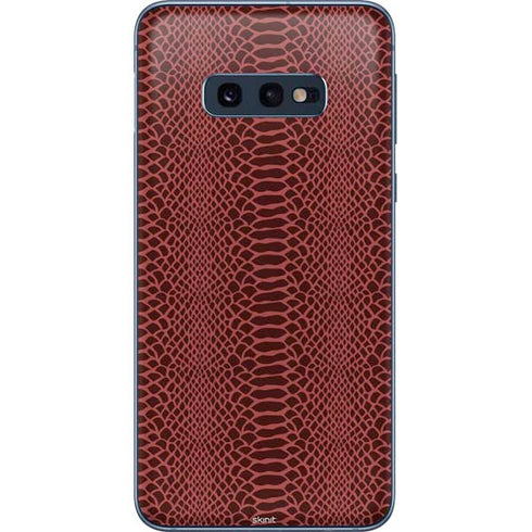 Marsala Snake Skin Galaxy S10e Skin
