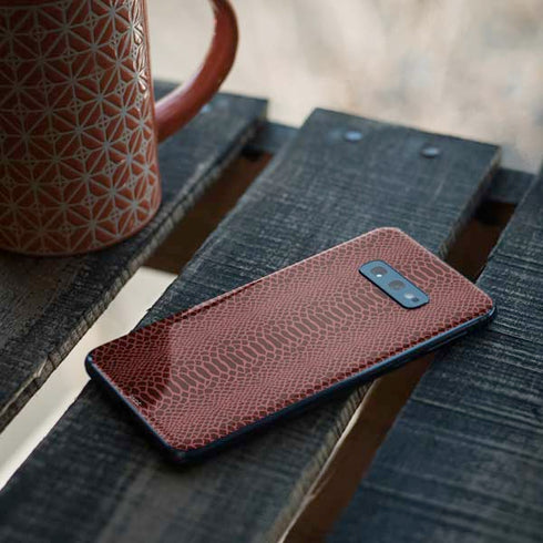 Marsala Snake Skin Galaxy S10e Skin