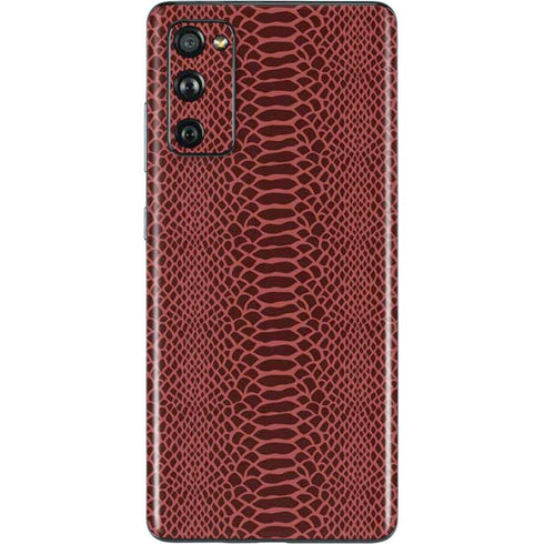Marsala Snake Skin Galaxy S20 Fan Edition Skin