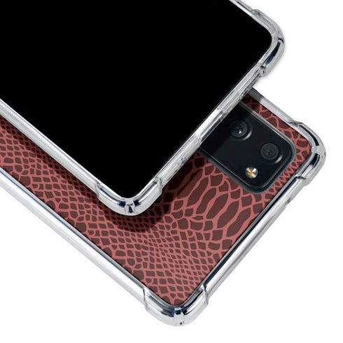 Marsala Snake Skin Galaxy S20 FE Clear Case