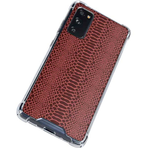 Marsala Snake Skin Galaxy S20 FE Clear Case