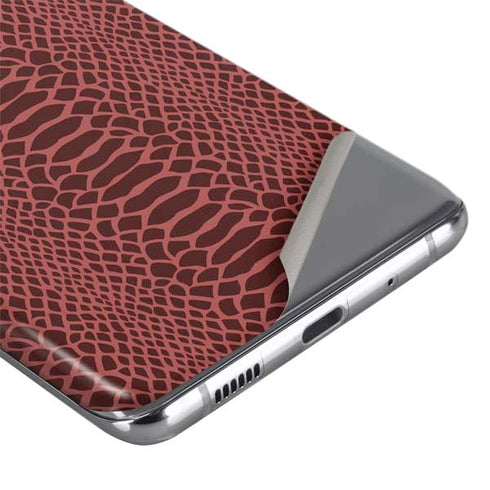 Marsala Snake Skin Galaxy S20 Plus Skin