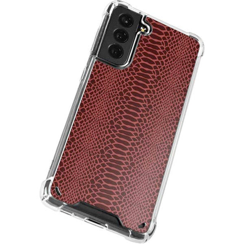 Marsala Snake Skin Galaxy S21 Plus 5G Clear Case